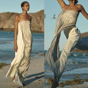 BAOBAB Macumba Strapless Jumpsuit in Ivory NWT